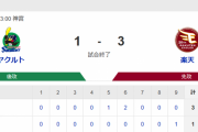 【試合結果】ヤクルト1-3楽天　赤羽のソロHRで反撃も及ばず…吉村5回1失点