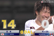 【動画】日本代表、モンゴル相手に予選最多得点更新の１４ゴール！W杯２次予選５連勝で最終予選進出へ王手！