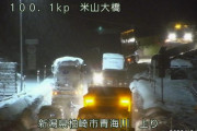 【画像】記録的大雪で立ち往生が発生した新潟県柏崎市の国道8号の様子がヤバすぎる…