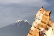 (ヽ´ん`)｢富士山を見ながらチョコモナカジャンボ食べたいなあ…｣→夢を叶える。