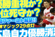 【反省会】カープ自力優勝消滅。阪神マジック29点灯。