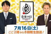 中居正広さん、本日放送のTBS『音楽の日2022』出演見合わせ