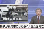 病院から出てきた直後に４歳の女の子が母親と一緒にはねられ死亡　運転していた７７歳「アクセルを踏んでしまった」
