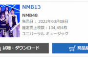 【速報】NMB48 4thアルバム『NMB13』初日売上134,454枚