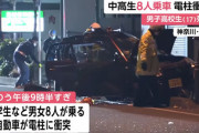 10代の男女「8人」が乗った軽自動車が電柱に衝突し男子高校生が死亡／神奈川県藤沢市