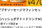 【画像】マックで朝からこんなもん食えるかよｗｗｗ