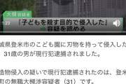 【速報】こども園に刃物持った無職男が侵入！職員数人で取り押さえ園児は無事　けが人０　無職「殺す目的で侵入した」#ジョーカー