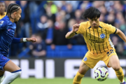 チェルシー戦フル出場の三笘薫、現地メディアから称賛「プレミアで最も優秀な一人」
