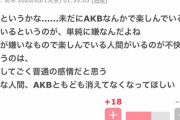 世間様「未だにAKBなんかで楽しんでいる人間がいるのが不快。消えろ」