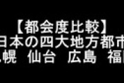 札幌、福岡、広島、仙台移住するならどこがええ