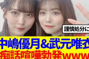 【櫻坂46】中嶋優月&武元唯衣、痴話喧嘩勃発www