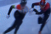 【波紋】北京五輪ショートトラック男子1000ｍ、ゴール付近でハンガリーの選手を転倒させ中国人選手が優勝　ハンガリーの選手が先に妨害したという判定に