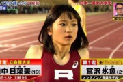 【画像】陸上女子「このユニフォーム恥ずかしい…でも記録出すために我慢しなきゃ…」