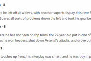 【朗報】三笘薫さん、アーセナル戦の採点が凄いｗｗｗｗｗｗｗｗｗｗ