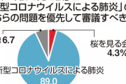 「桜を見る会」より肺炎の問題を優先して審議すべきだ　自民党支持層で９３．８％、立憲民主党は８５．２％、国民民主党でも７２．１％に