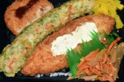 のり弁のちくわ磯辺揚げ