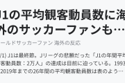 J1の平均観客動員数に海外のサッカーファンも驚き（海外の反応）