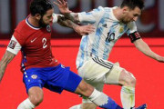 メッシ弾で先制もアルゼンチンはドロー…チリはA・サンチェスの同点弾を守りきる