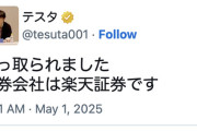 カリスマ投資家・テスタさん、楽天証券乗っ取られ被害