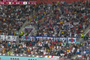 【朗報】韓国人さん、日本が失点した時に会場で国旗を振っていた
