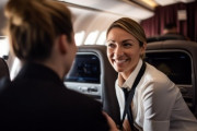 飛行機でＣＡさんと向かい合わせになる席になったんやけど…