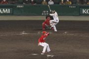 【GIF】 阪神さん、今日も疑惑の判定wwwww