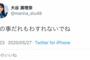 STU48大谷満理奈ちゃん意味深ツイート