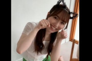 顔も脚も綺麗な櫻坂46守屋麗奈、猫になる