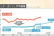 【悲報】レギュラーガソリン、185円。ありがとう自民党