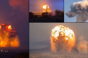ウクライナ西部で大爆発、ロシア軍の攻撃が弾薬庫か物資集積拠点に着弾か