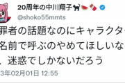 【朗報】中川翔子さん、ガチの正論「犯罪者の話題なのにキャラクターの名前で呼ぶのやめて欲しいなぁ」
