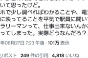 【悲報】女性駅員さん｢駅員に平気で質問する人って仕事できなさそう。スマホで調べれば良いのに。」→批判殺到・・・・・