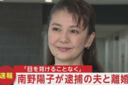 【速報】南野陽子さん　離婚