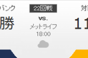 ライオンズ対ホークス 高橋-和田 18:00～（メットライフ）