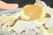 卵かけご飯うめぇ！ ほーい（醤油を取り上げる）