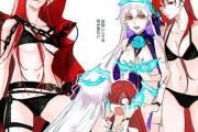 【FGO】イチャイチャしてる水着の魔王ノッブ＆カーマちゃん！！　この魔王たちの絡みも見てみたいです！