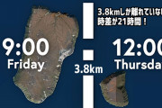 たった3.8キロしか離れてないのに時差が21時間もある2つの島の不思議