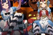 【FGO】ハロウィン衣装の酒呑ちゃん＆茨木ちゃん！！　アリス衣装の二人可愛いです！！