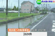 岡山の県道でオートバイが用水路に転落　新聞配達員の男性が死亡