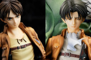 『進撃の巨人』エレン＆リヴァイの新作フィギュアが登場！立体機動装置や並べて飾れる台座も付属