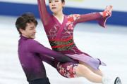 全日本フィギュア、公式練習で調整する 小松原美里、小松原尊 組
