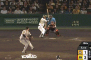 【阪神対巨人18回戦】阪神、5回裏に前川のタイムリーと木浪の2点タイムリースリーベースで3点追加！リードを5点に広げる！！！！！！！！