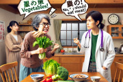 【地獄絵図】貧体ママ「子供にはお野菜！」 小児科医「いや肉食わせたほうがいいぞ」 貧ママ「ムキーッ！」
