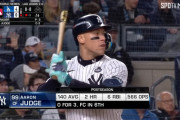 アーロン・ジャッジ.083(12-1) 0本 0打点 7三振