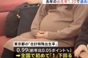 【悲報】東京の出生率、0.99で初の1割れ…これ真面目にヤバくないか？