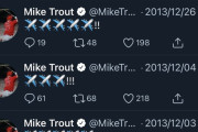 【朗報】マイク・トラウトさん、Twitterで8年間遠征先を報告し続ける