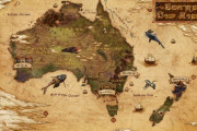 【FF14】オセアニアDC「Materia」の公開を記念してオーストラリアとニュージーランドのFF14マップ風の地図が配布！高解像度版のDLもできるぞ！