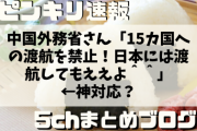 【朗報】中国外務省さん「15カ国への渡航を禁止！日本には渡航してもええよ＾＾」←神対応？
