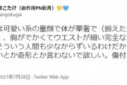 【悲報】ツイフェミ、二次元体型の女性を「野獣先輩コラ」で中傷しライン越え → 訴訟を視野に入れられてしまうｗｗｗｗ