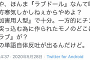 フェミ女さん「ラブドールのどこに“ラブ”要素があんだよ！！“加害用人型”と呼べや！！」